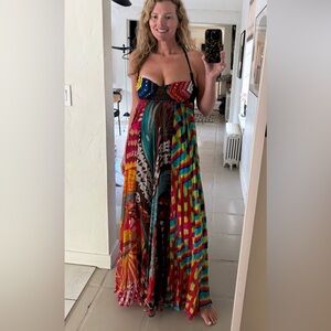 Saaksha & Kinni $450 REVOLVE Handmade Colorful Maxi Dress BEAUTIFUL, Size S